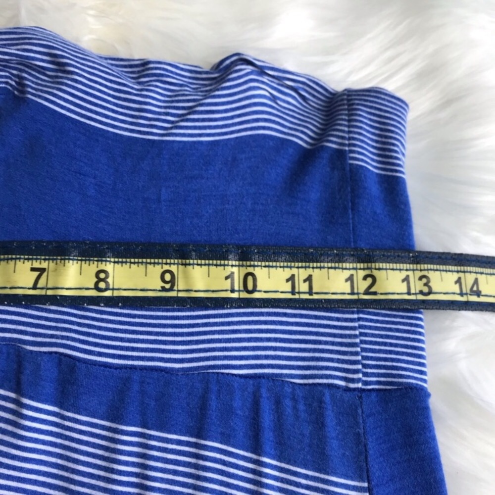 Striped Strapless Maxi Skirt - Blue & Coral - Picture 7 of 7